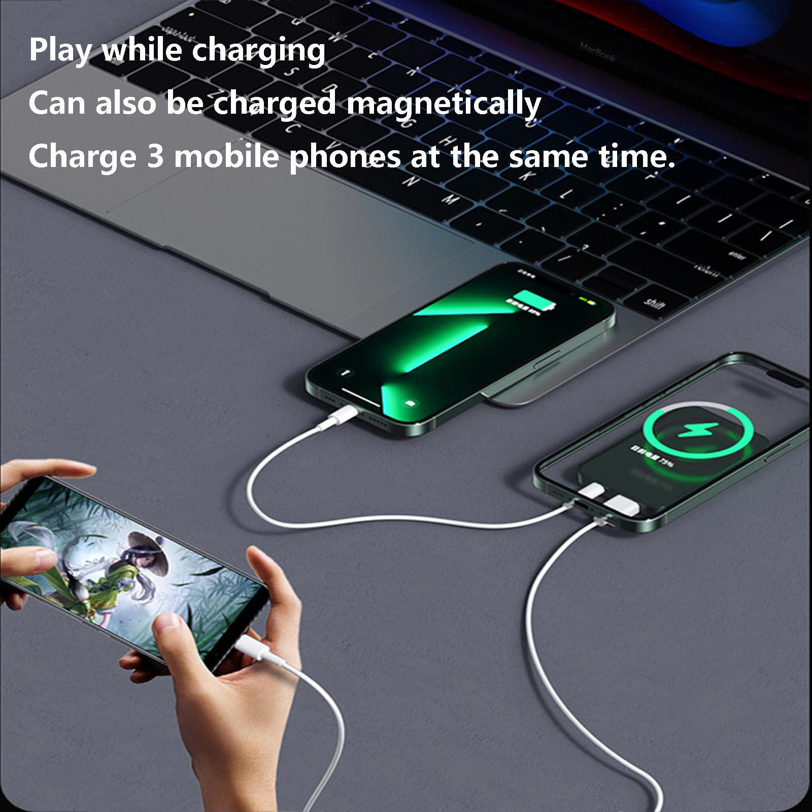 Magnetische Draadloze Powerbank 20000 MAh Draagbare Oplader Power Bank PD 22,5 W Snel Opladen Mag-Safe Batterijpakket Voor De Meeste Telefoons En Tablets,Black