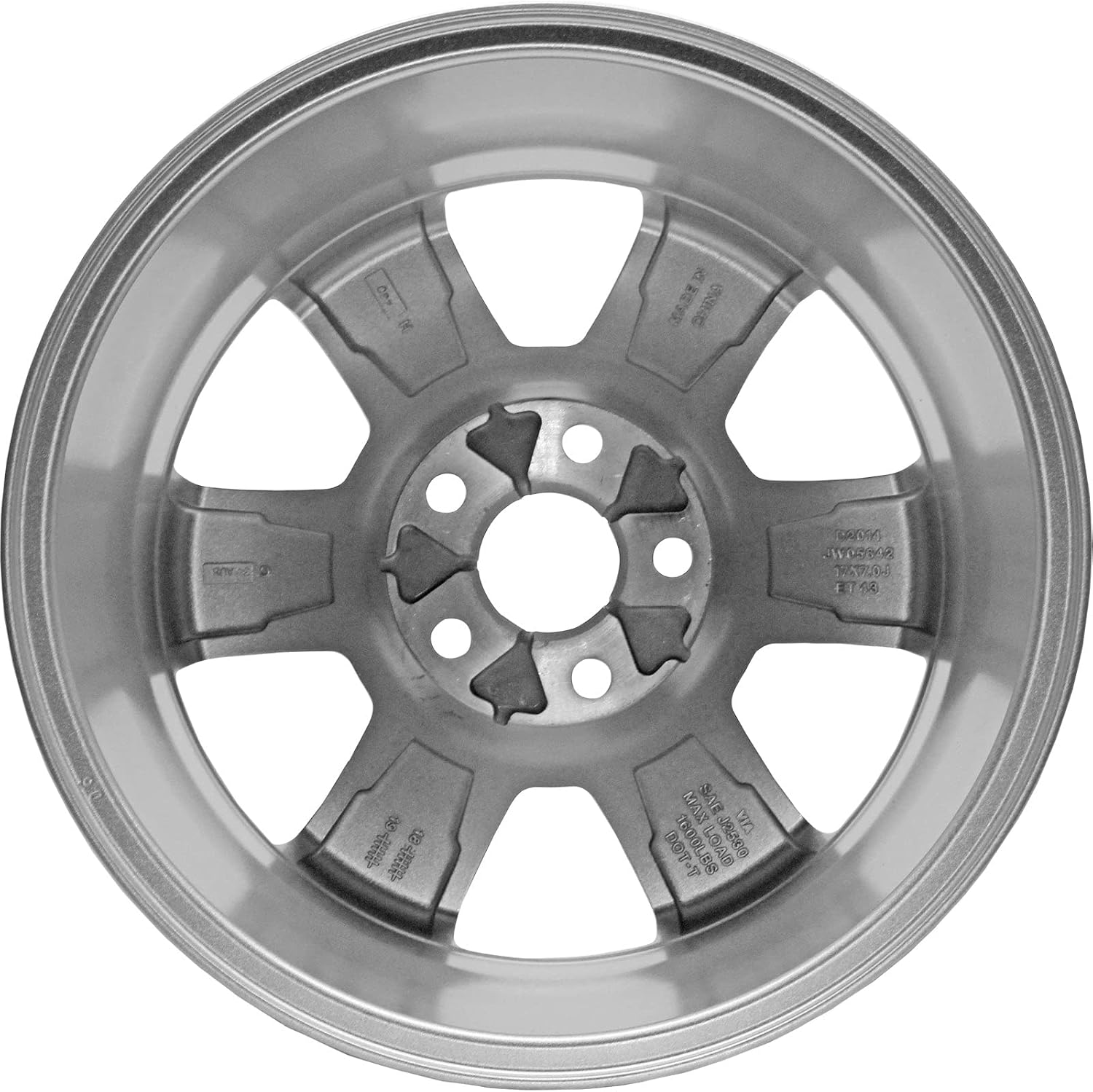 Factory Wheel Replacement New 17x7" 17 Inch Silver Aluminum Alloy Wheel Rim for GMC Terrain 2014 2015 2016 2017 | ALY05642U20N | Direct Fit - OE Stock Specs