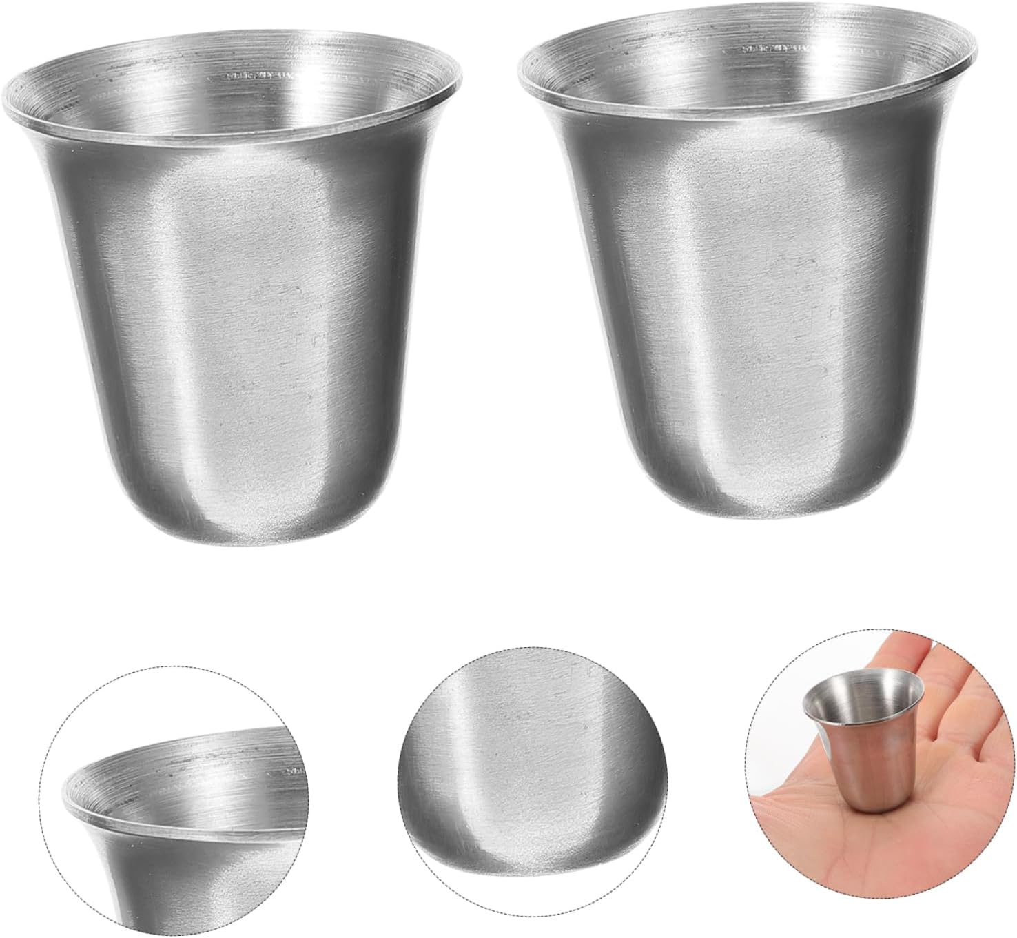 40pcs Stackable Communion Cups Reusable Religious Drinking Mugs for Church Stainless Steel Lightweight Portable for Worship Services and Gatherings