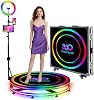 360 Photo Booth Machine,Automatic Slow Motion 360 Spin Camera Video Booth on APP Control,Logo Custom,RGB Light,with Flight Case (26.8inch(68cm))