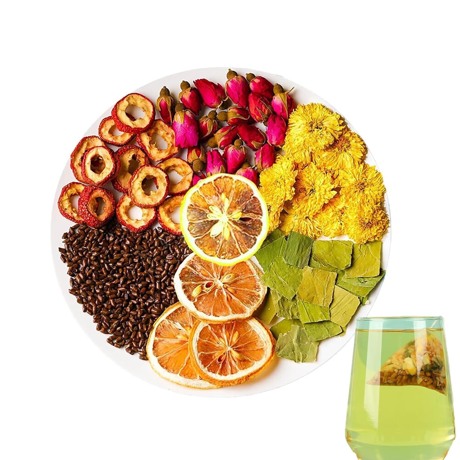 Winter Melon Lotus Leaf Tea Oil Cleansing Teas Chrysanthemum Winter Melon Cassia Seed Hawthorn Lotus Leaf and Other 9 Ingredients Mixed Formula Tea 1