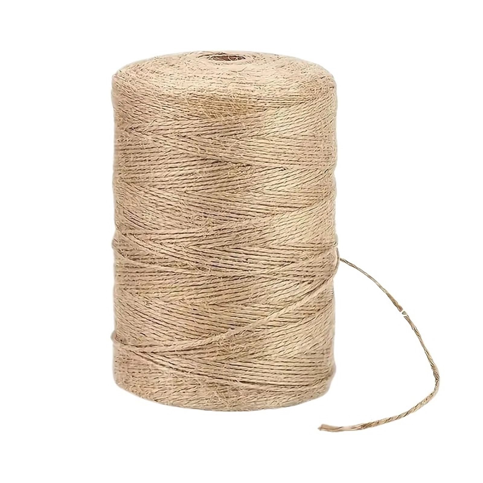 2PCS 200m X 2mm Heavy-Duty Jute Twine, 656ft Thick Craft String For Gardening, Wrapping & Art Decor For Garden