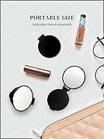 Vista 4 de 72 espejos compactos a granel, mini espejo de maquillaje plegable de bolsillo redondo para bolso (4 colores)