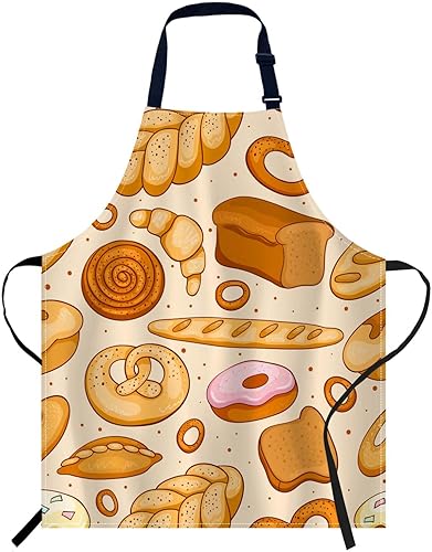 oFloral Delantal de pan diferente, delantal de chefs, delantal de cocina y horneado para hombres y mujeres, delantales de cocina, delantal de