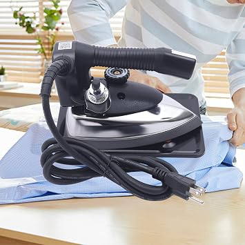 1000W Commercial Steam Iron Industrial Electric Steam Iron Steamer +3L Tank 60~220C Steam Iron for Variable Fabric 110V Special Bottom Plate Wear-resistant, Heat-conductive, Non-sticky