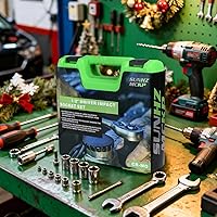 Vista 8 de SUNHZMCKP - Juego de llaves de impacto de 6 puntos de 1/2 pulgada, juego de 8 piezas de llaves de impacto de tuerca de eje SAE estándar SAE, Cr-Mo