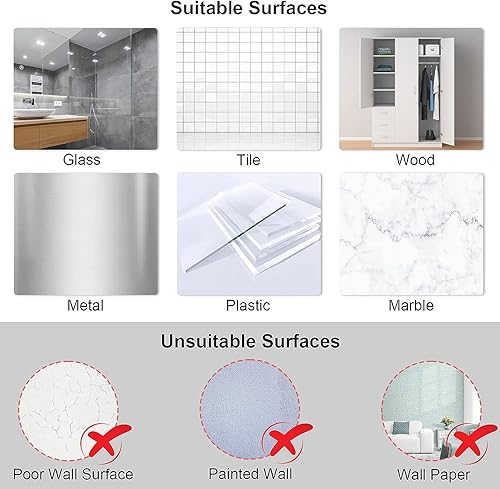 Miniatura 5 de ALLFONDO - Ganchos adhesivos grandes de 44 libras (máximo), paquete de 12, ganchos de pared impermeables a prueba de óxido de acero inoxidable para