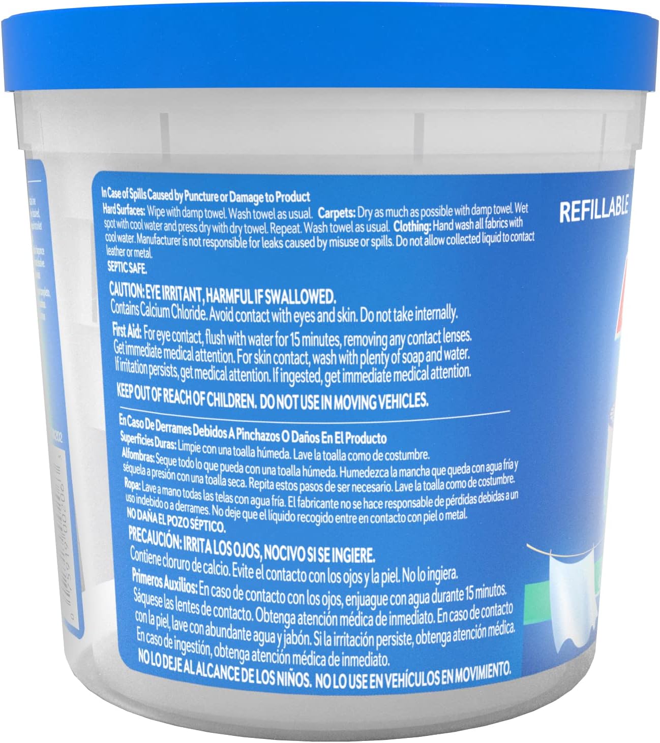 DampRid Pure Linen Refillable Moisture Absorber - 10.5oz cup – Traps Moisture for Fresher, Cleaner Air