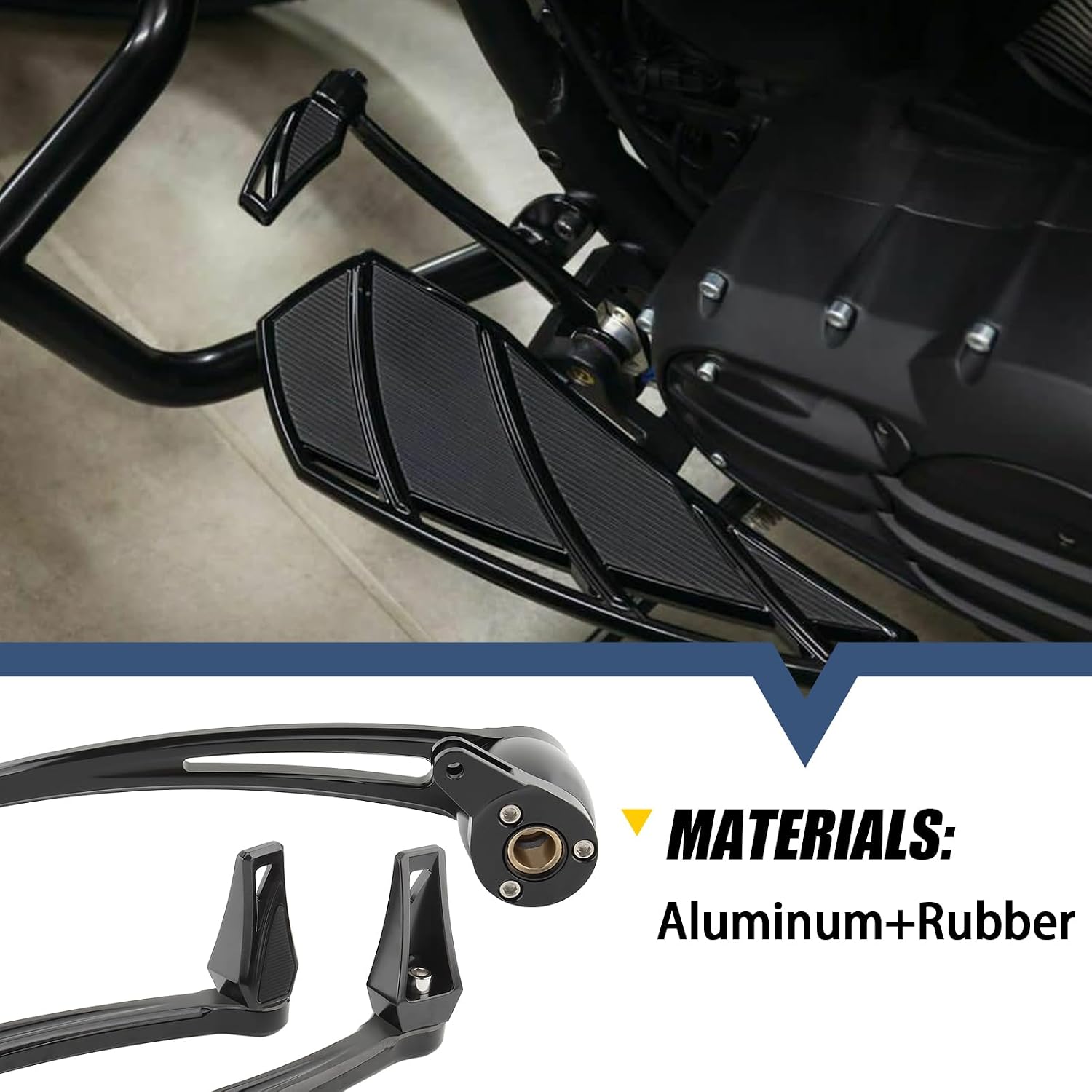 Phantom Brake Arm Lever Kit Shifter Lever Heel Toe Shift Pegs Fit for Harley 2014-later Touring Road King Road Glide Street Glide Electra Glide Trike (Black)