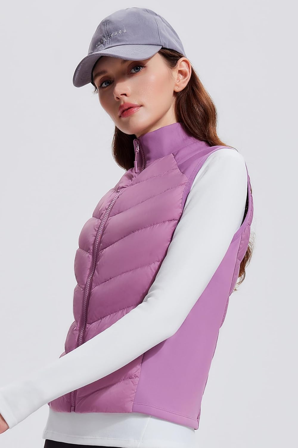 AFZ Women's Lightweight Puffer Vest 800FP Winter Down Vest Sleeveless Quilted Water Resistant Running Jacket - Image 5