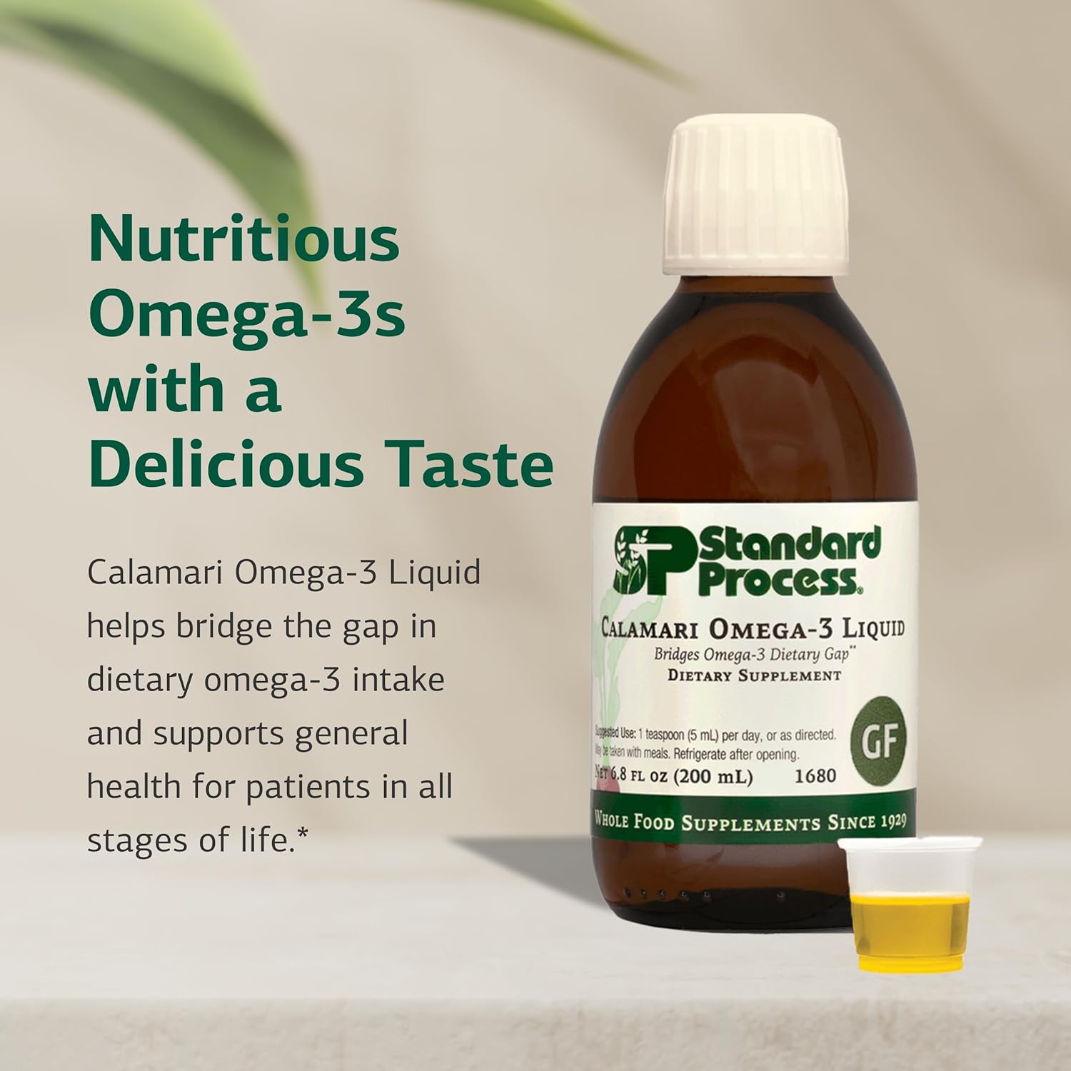 Standard Process Calamari Omega-3 Liquid - Supplement for Heart & Brain Health Support - Aids Skin Health - Gluten-Free, Non-Dairy & Non-Grain - 6.8 oz - Image 3