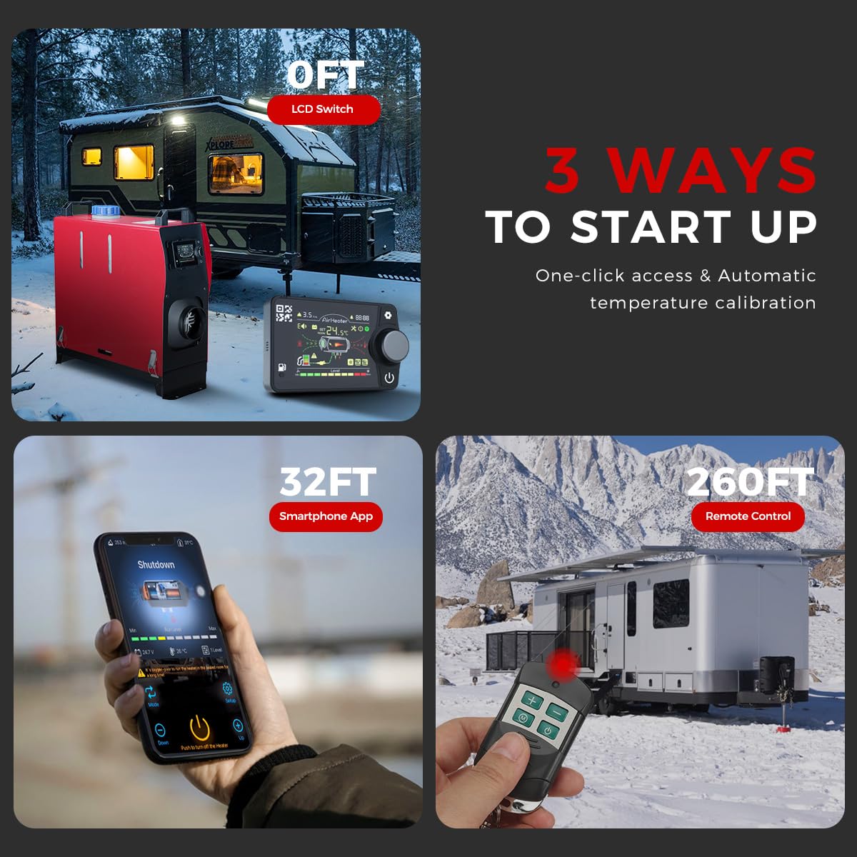 Sunster 8KW Standheizung Diesel, Bluetooth APP All-in-One Heizung Fernbedienung