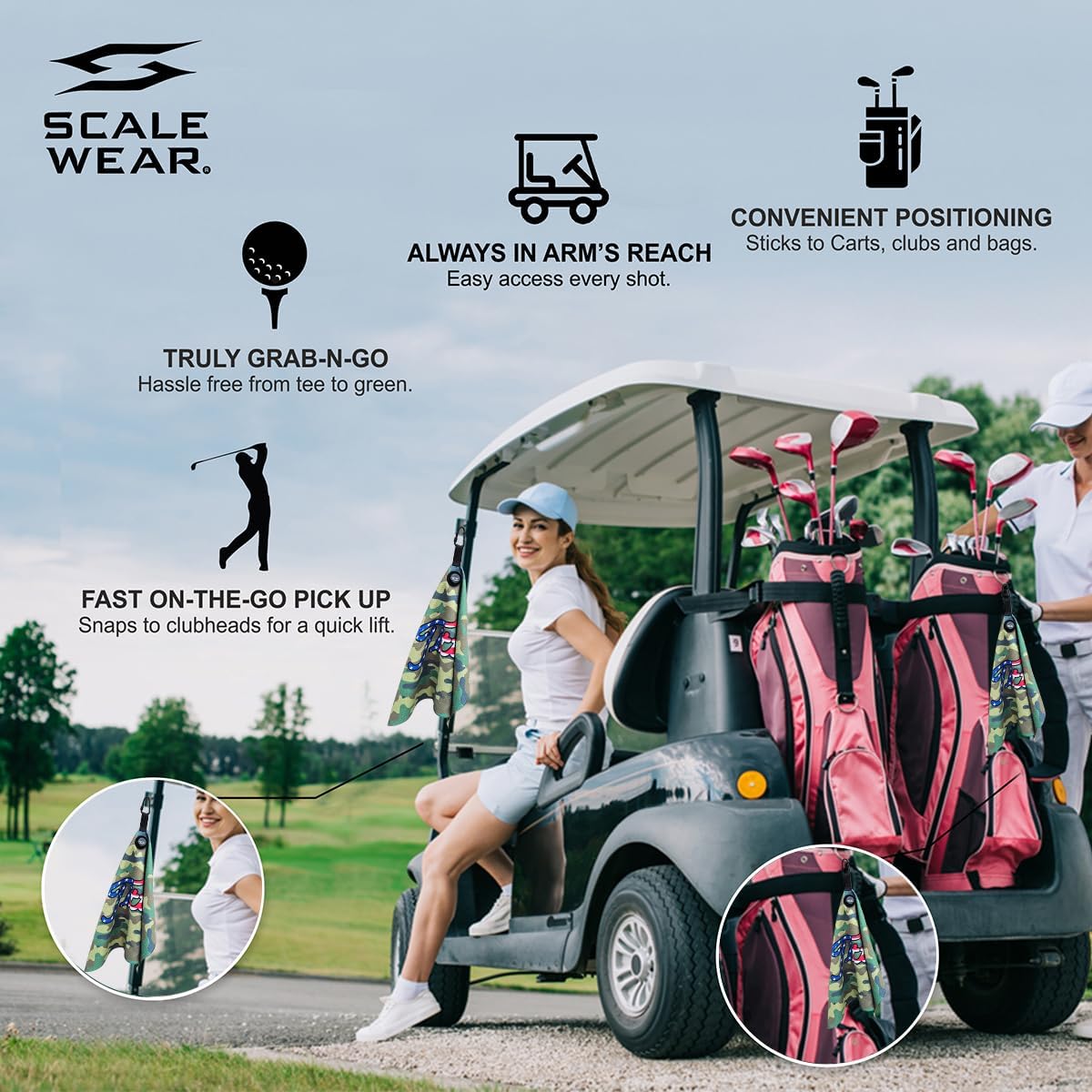 Funny Titties Golf Towel Gift Premium Waffle Microfiber | Microfiber Ball Marker Cart Bag Carabiner Clip Holder Accessories Men Birthday Dad Hat Black White Disc Frisbee