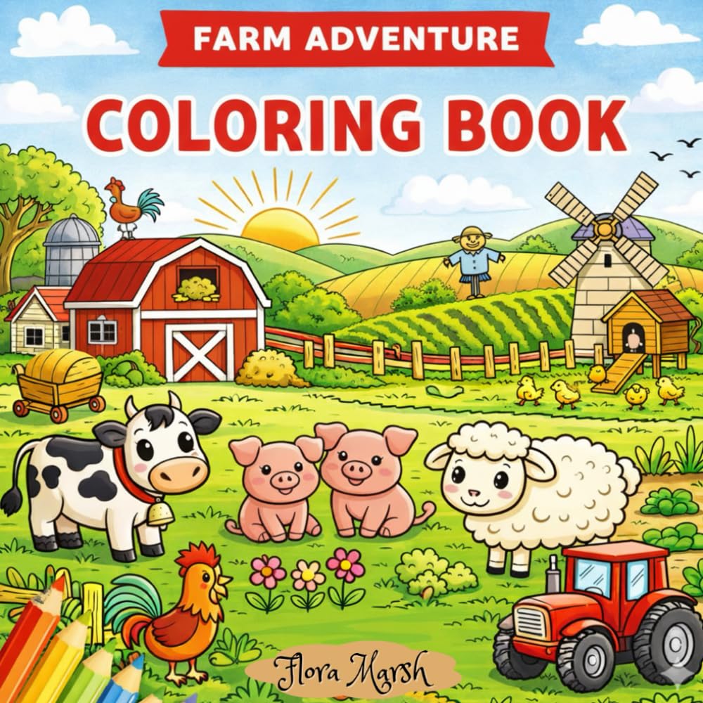 Farm Adventure: Coloring Book