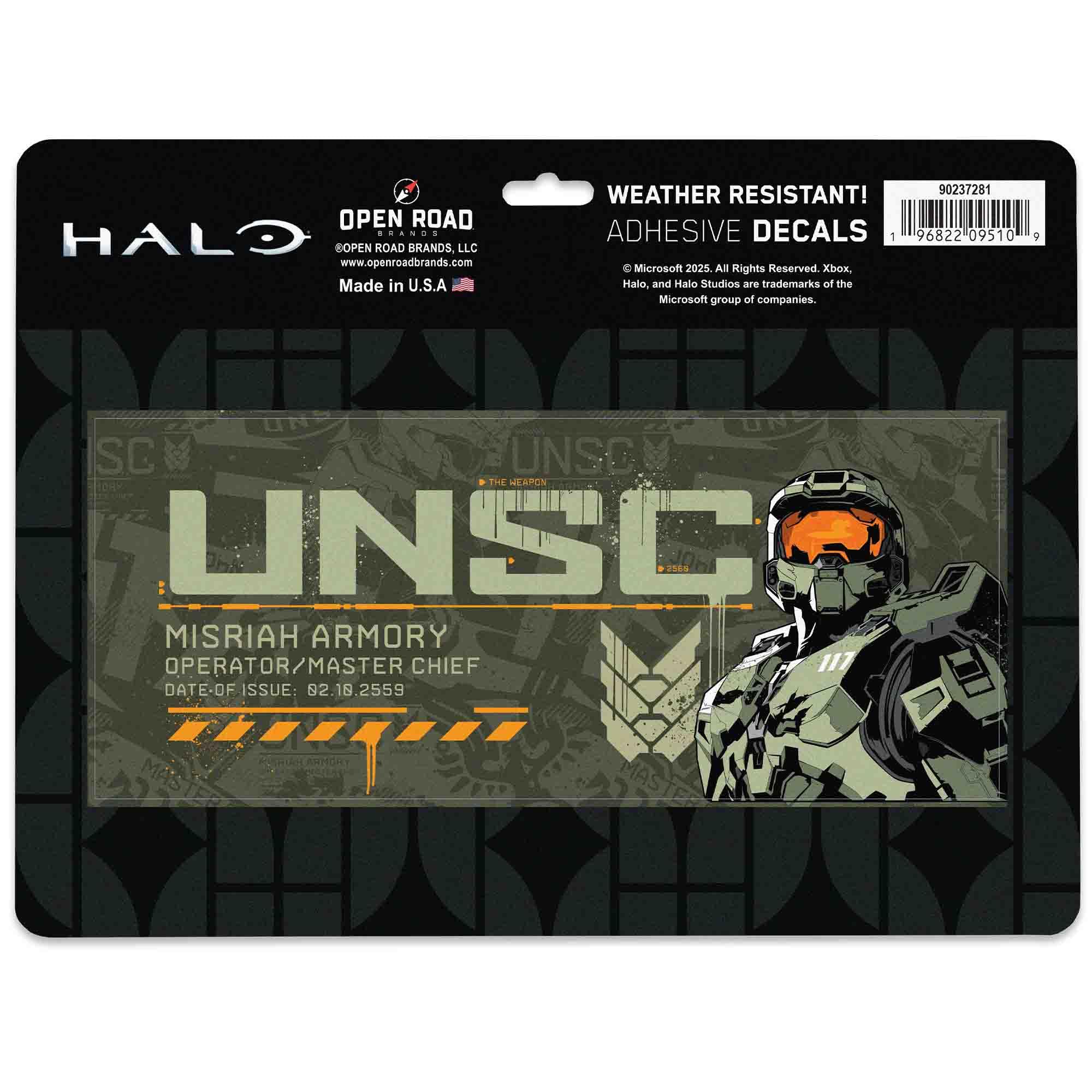 Halo UNSC Adhesive Vinyl Decal