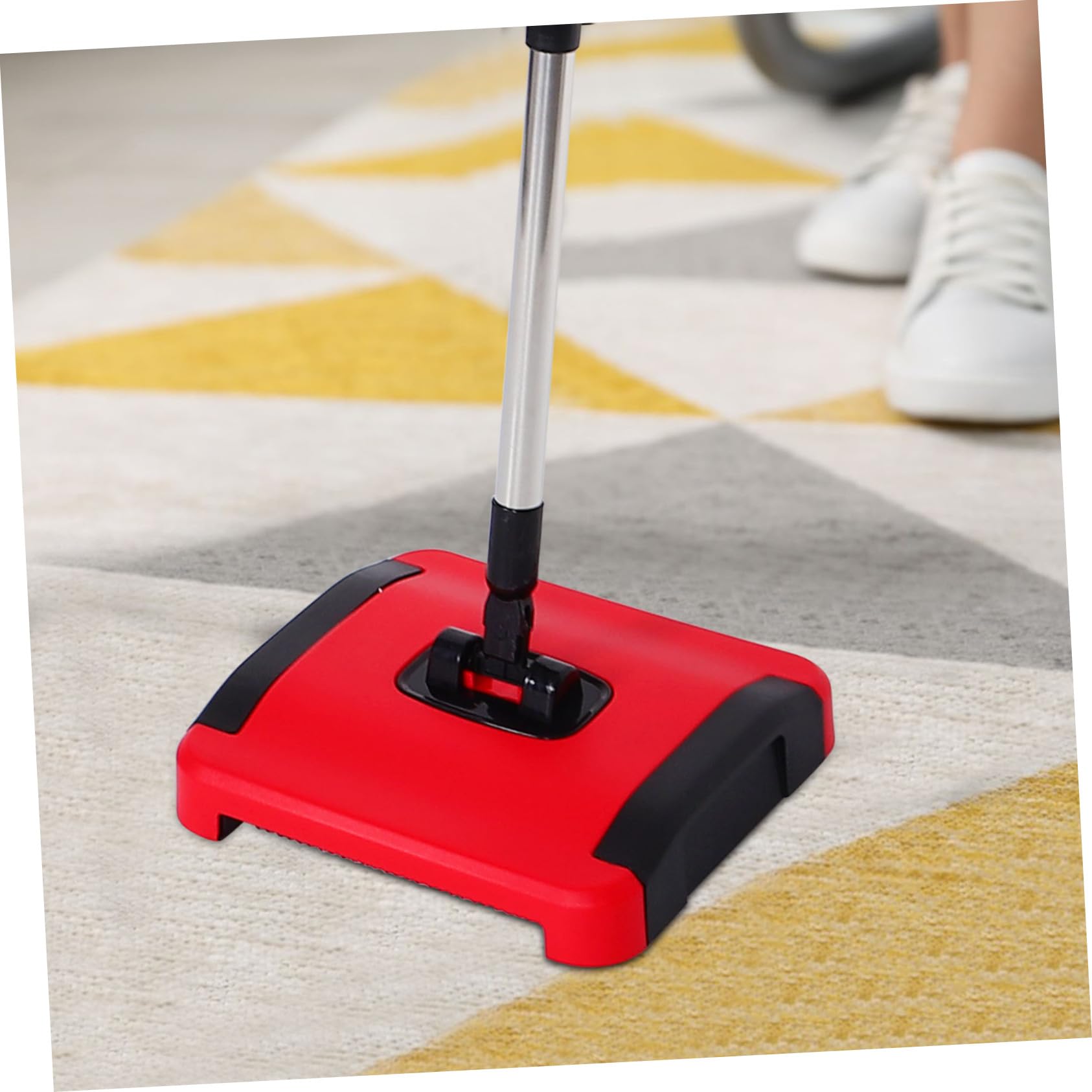 IMIKEYA Balayeuse Manuelle pour Tapis et Sols, Nettoyage sans Électricité, Design Poussé Pratique, Maison, 1 Set