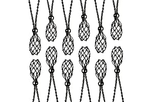 Crystal Cage Pendant Stone Holder, Macrame Necklace Stone Holder (12PCS)