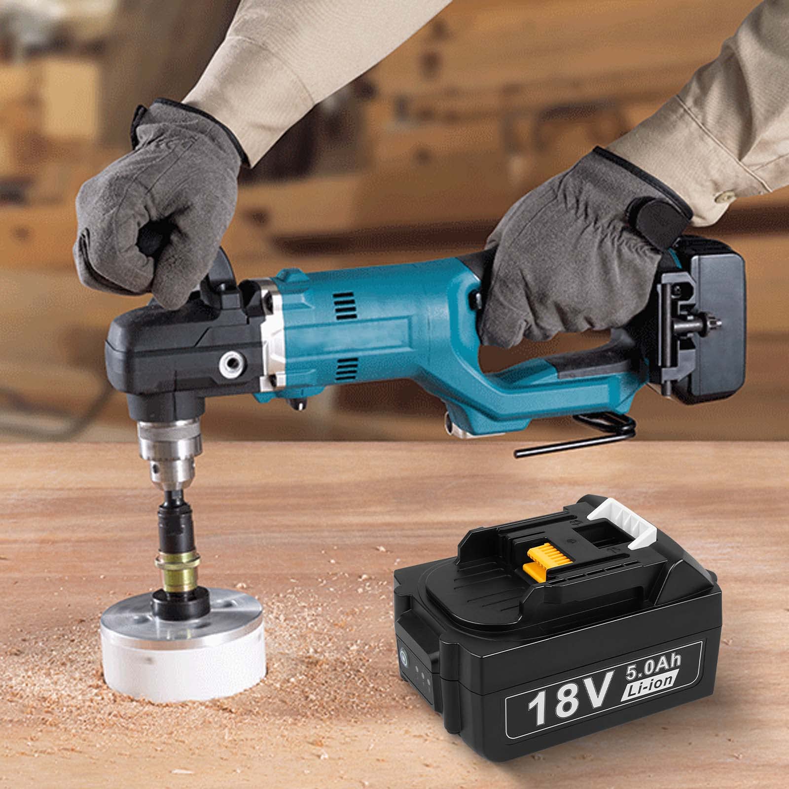 Batterie et chargeur 18 V 5,0 Ah pour batterie Makita LXT DC18RC Chargeur rapide Compatible avec toutes les batteries Makita 14,4 V-18 V Li-ion BL1850 BL1840 BL1815 BL1830 BL1430