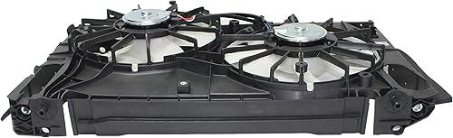 Miniatura 4 de Evan-Fischer - Conjunto de cubierta de ventilador de radiador compatible con Toyota RAV-4 09-12 3.5L Dual USA Built
