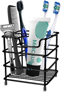 Toothbrush Holders for Bathrooms Stainless Steel Rustproof Toothbrush and Toothpaste Holder Organizer Tooth Brush Storage Stand