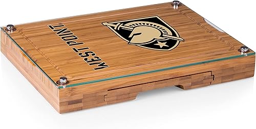 Miniatura 52 de PICNIC TIME NCAA Juego de tabla de queso y cuchillos con parte superior de vidrio de concierto, juego de tabla de charcutería, tabla de cortar