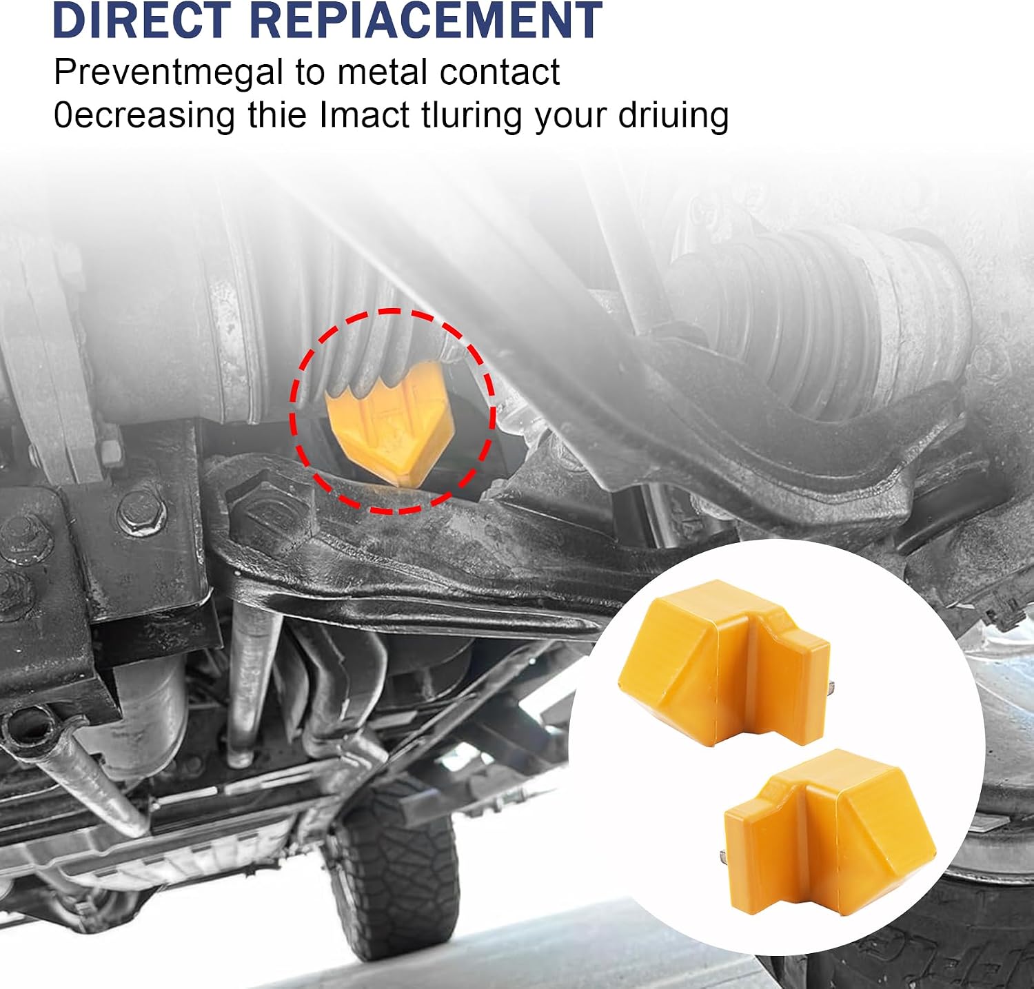 2 Control Arm Bumpers Stop (Axle Bumpers) for Car Front Jounce Bumper Axle Lower 15835667 523-075 for Chevy Silverado for GMC Sierra 1500 2500 3500 HD 2001-2010