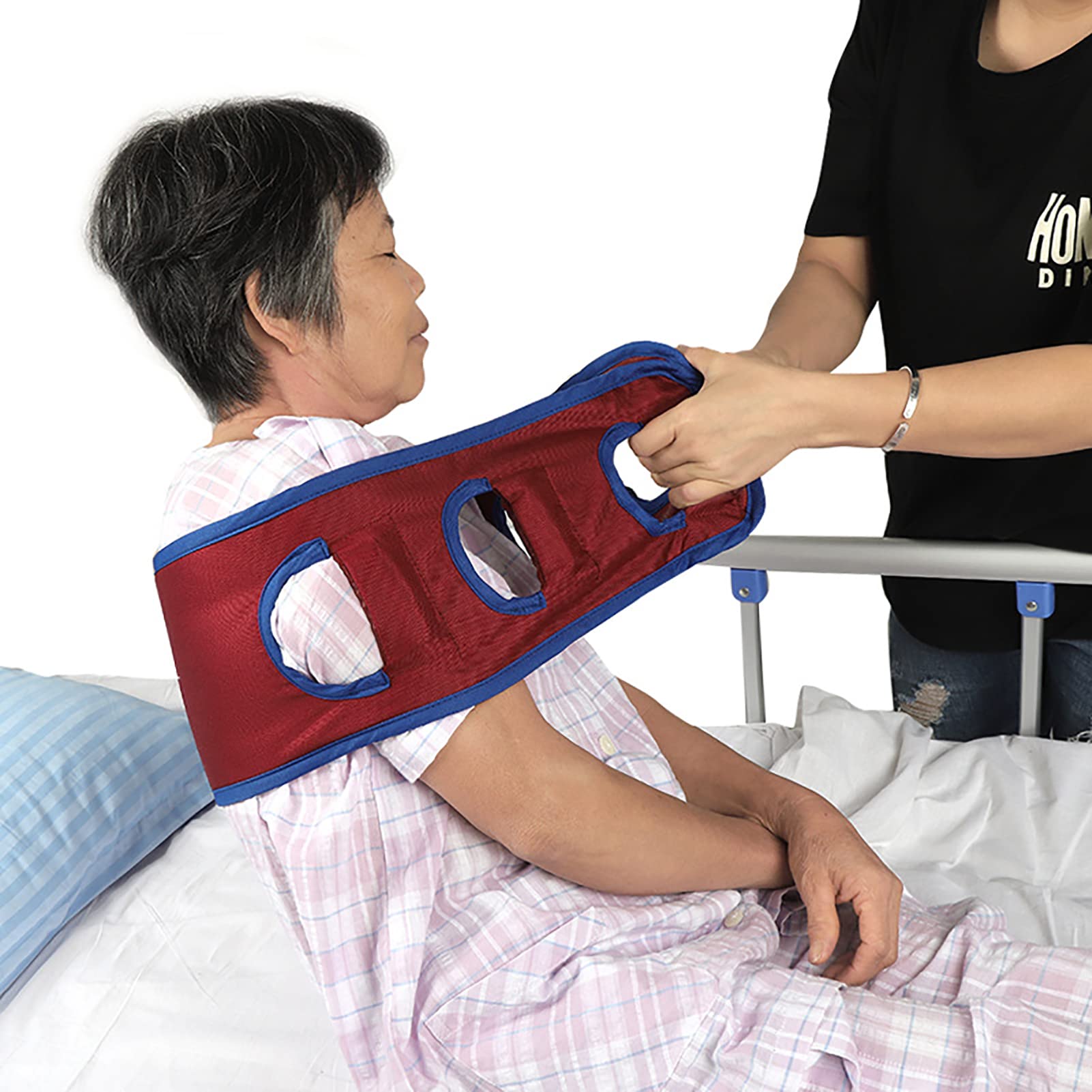 Cinturones de Marcha para Personas Mayores, diseño de Curva de Espalda ensanchada y Mejorada, arnés de Transferencia para Pacientes postrados en Cama, Dispositivo de Asistencia de Seguridad para