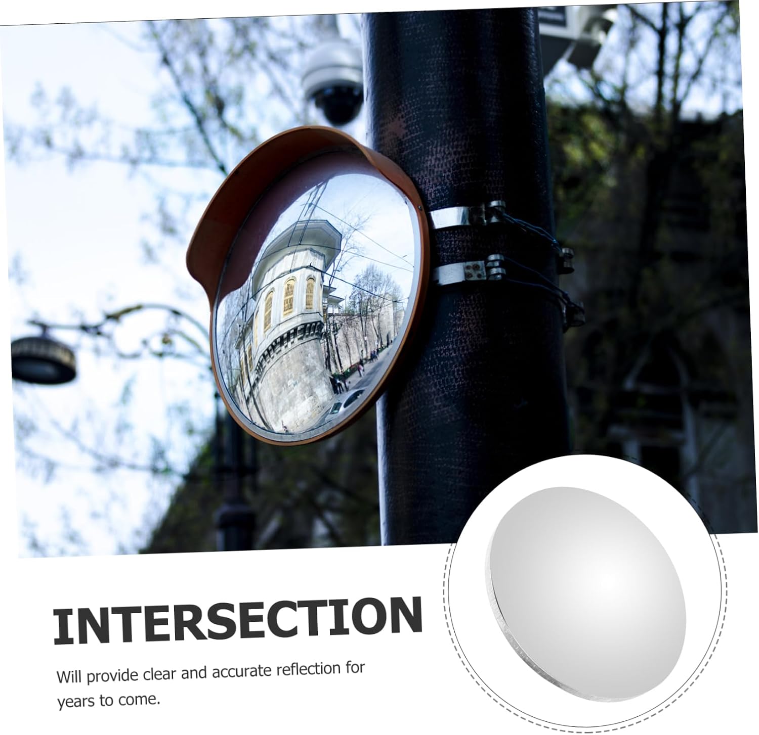 Cabilock Convex Safety Mirror Wide Angle for Parking Corner Driveway Security Enhancement