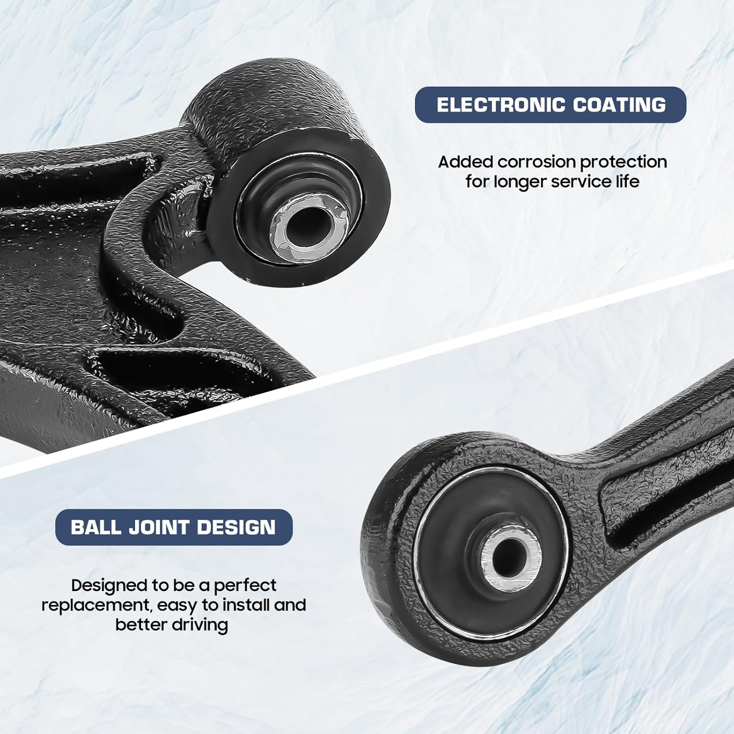 2pc Front Lower Right Left Control Arms Set with Ball Joints Assembly Fit for Acura MDX 2001-2006 Honda Pilot 2003-2008 K621349 K621350