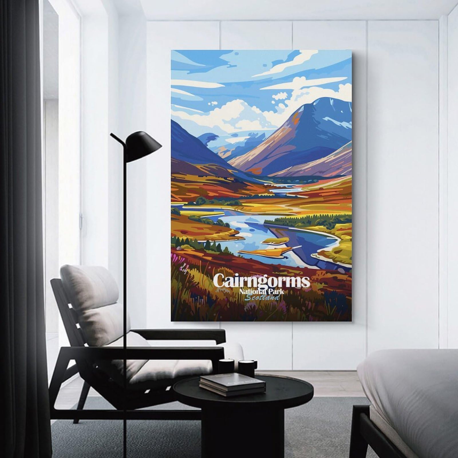 Junmoney Cairngorms National Park, Scotland Canvas Wall Picture 24x36inch(60x90cm), for Entryway, Lounge Links Or Small Walls, Decorative Canvas Styling for Entry Areas