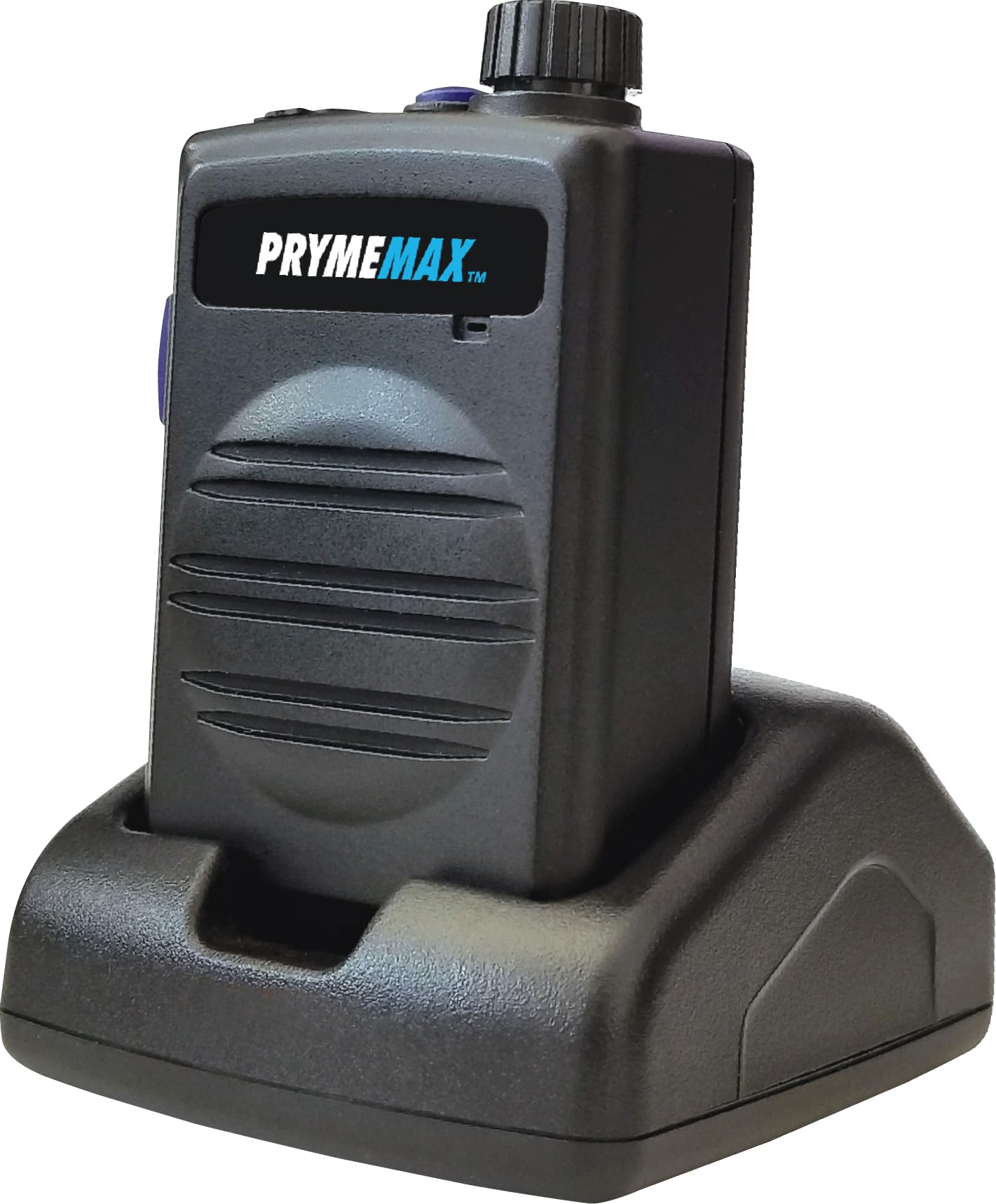 PRYMEMAX™ BTH-550-MAX Wireless Speaker Microphone with Desk-Top Charger, Rotary Volume Control for 2-Way Radios, Cellphones and Tablets with Bluetooth