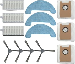 13Pcs Vacuum Cleaner Accessory For Loorow For AT800 Accessories 3-In-1 Robotic Vacuum Cleaner, Including Mop Cloth, Side Brushes, Dust Bags, Filters Replacement Household Vacuum Cleaner Kit