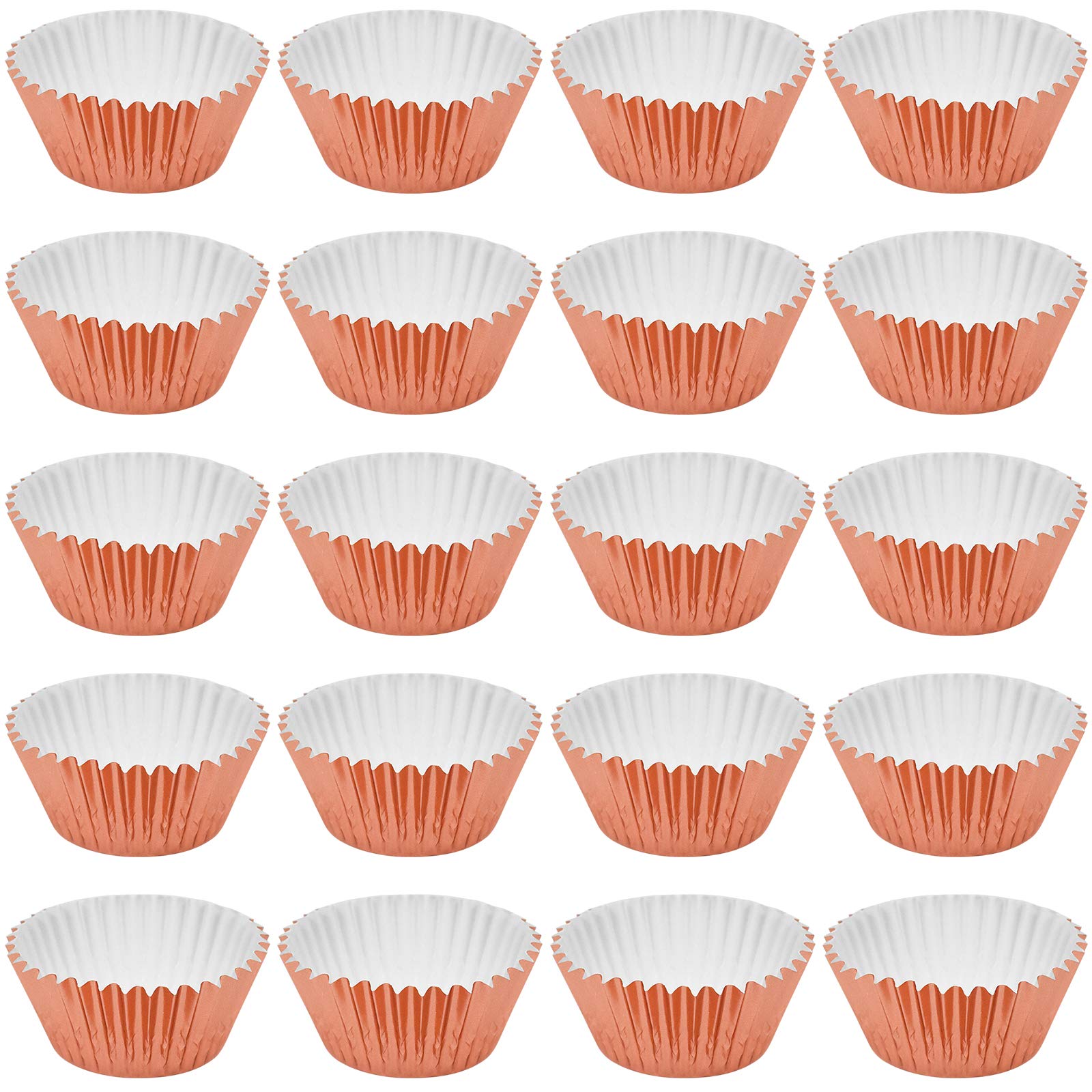Caissettes Cupcake Papier Métallisées | Lot De 100, Or/Rose/Argent, Alimentaire