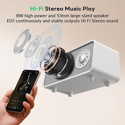 Miniatura 4 de Máquina de sonido de ruido blanco para dormir, 9 sonidos naturales y relajantes, cargador inalámbrico, reproducción de música para dormitorio y