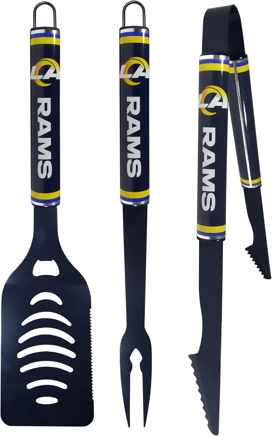 Siskiyou Sports NFL Los Angeles Rams 3 pc Color BBQ Tools, One Size, Team Colors