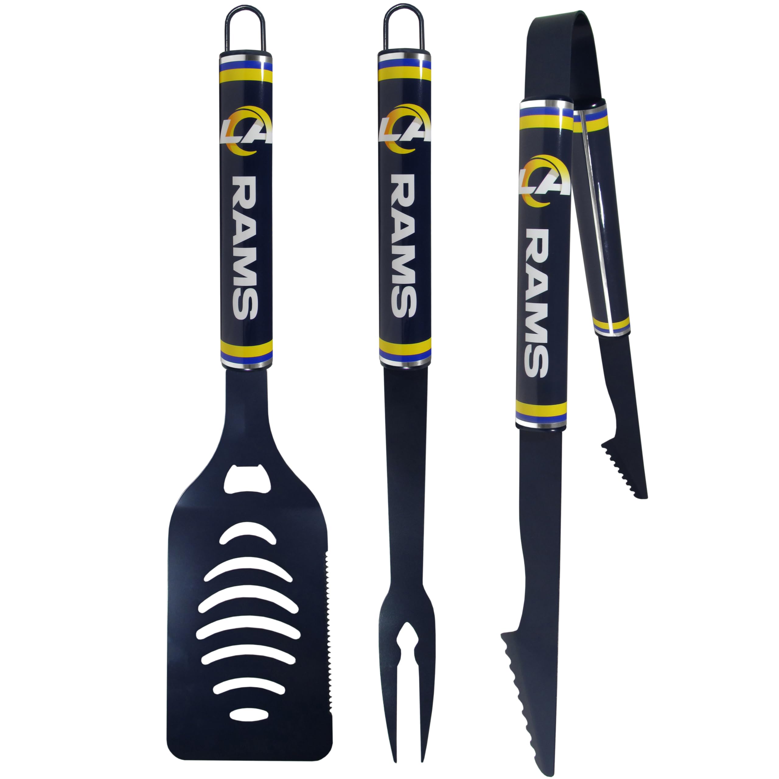 Siskiyou Sports NFL Los Angeles Rams 3 pc Color BBQ Tools, One Size, Team Colors
