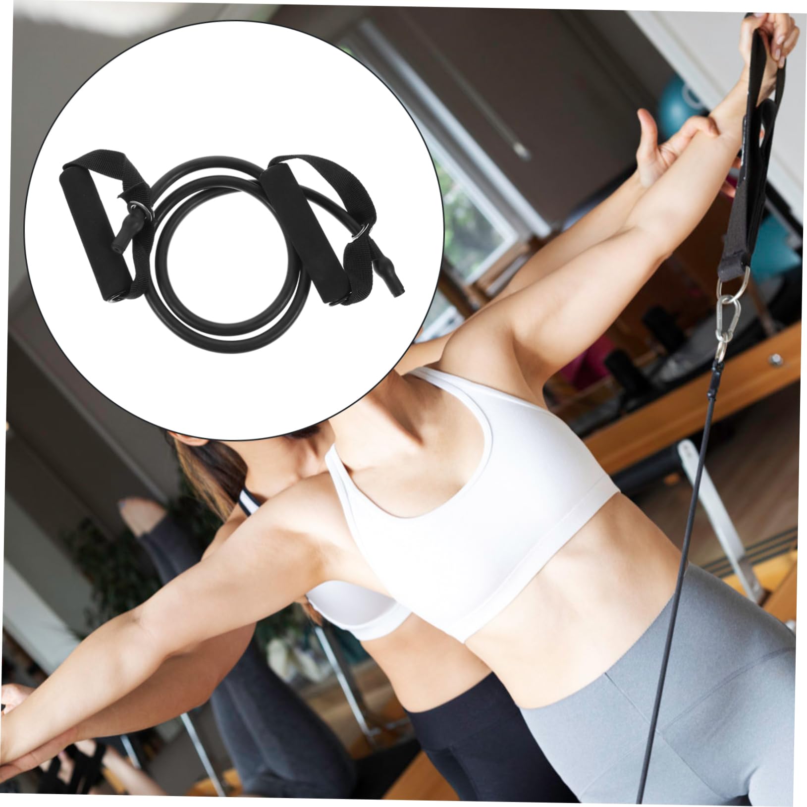 BESPORTBLE 3 Fasce Elastiche Per Esercizi Fasce Di Resistenza Con Maniglie Corde Per Esercizi Per Yoga Allenamento Della Fasce Con Ancoraggio Per Porta