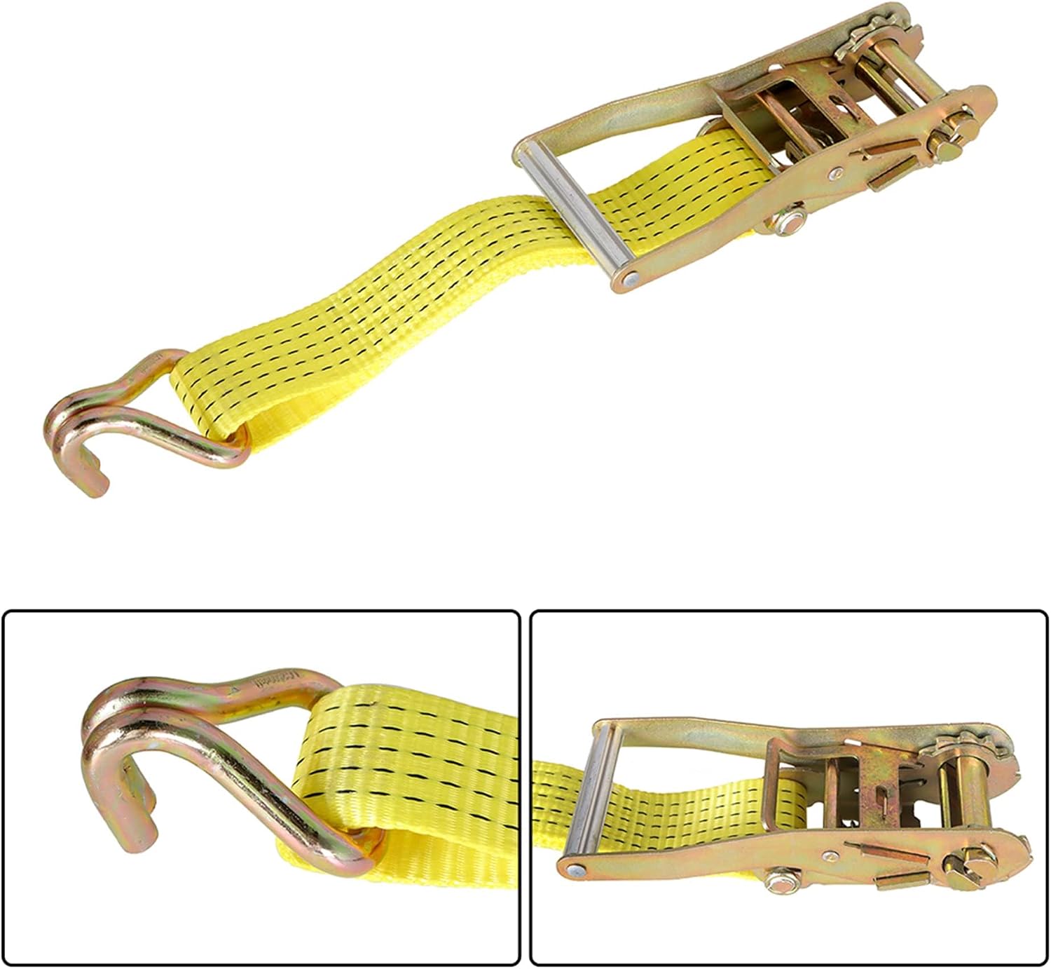 kimllier 8 Pack Tie-Down Straps 2 Inch x 15 Feet Ratchet Straps Heavy Duty Ratchet Cargo Strap 5000Lbs Polyester Webbing Fit for Transportation Immobilization