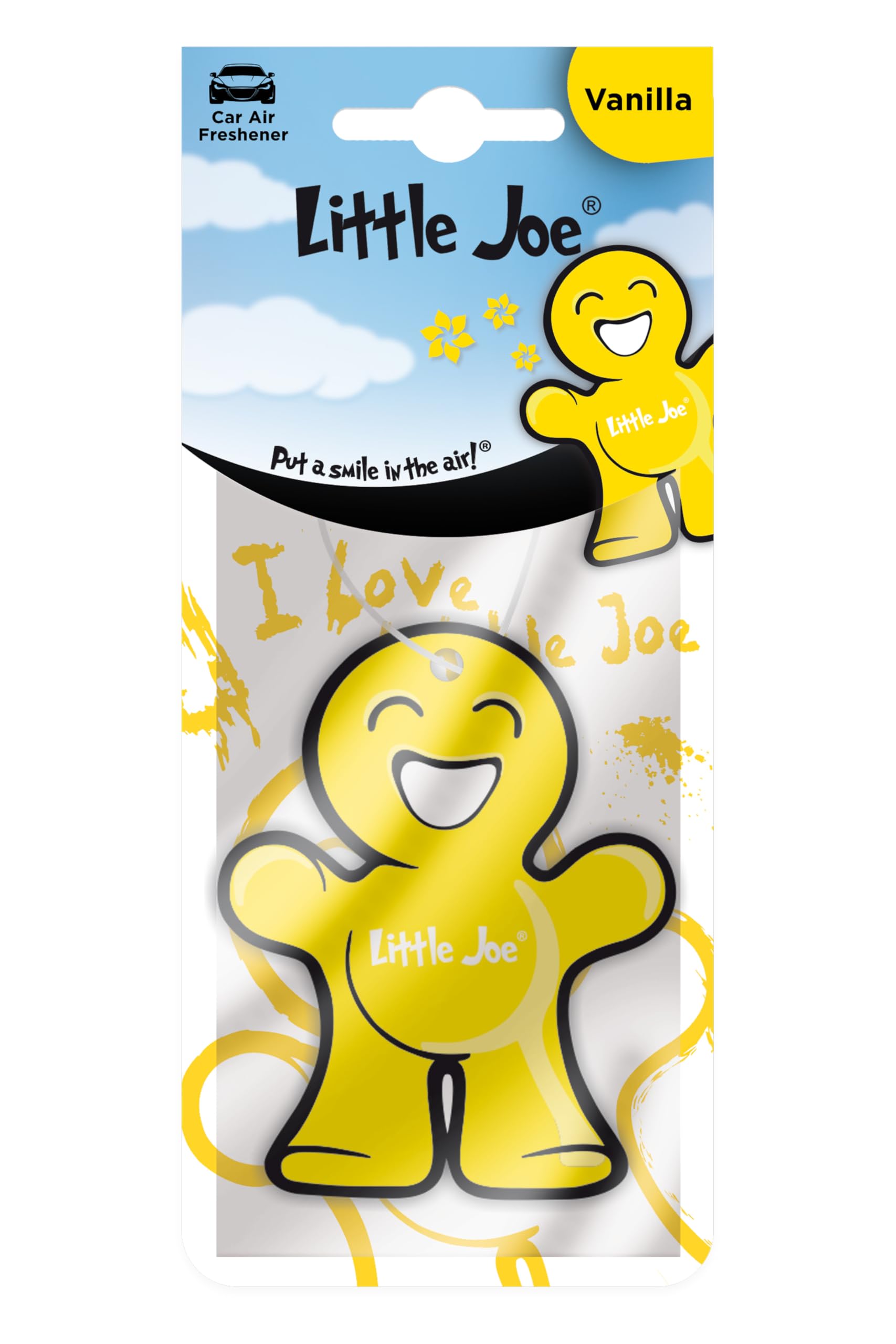 Little Joe 265010 Paper Air Freshener Vanilla Scent, Yellow