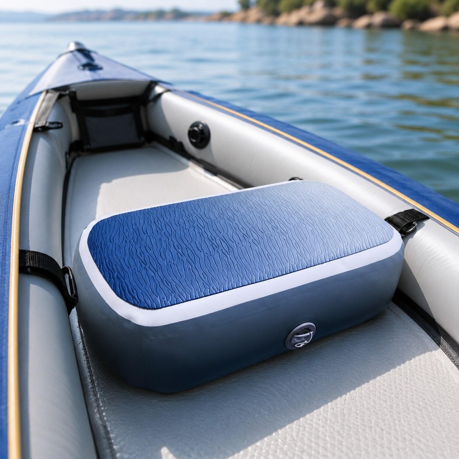 Siège de Canoë Gonflable, Coussin de Siège de Planche de Surf, Siège Rembourré, Chaise en PVC EVA Imperméable, Support Ergonomique Adapté Au Camping E