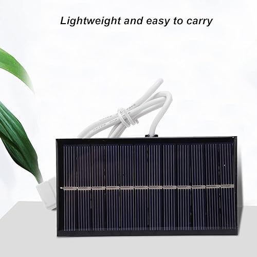 Miniatura 5 de plplaaobo Panel de cargador solar, cargador solar portátil de 1 W 6 V, puerto USB, panel solar compacto con doble célula solar para teléfono móvil,