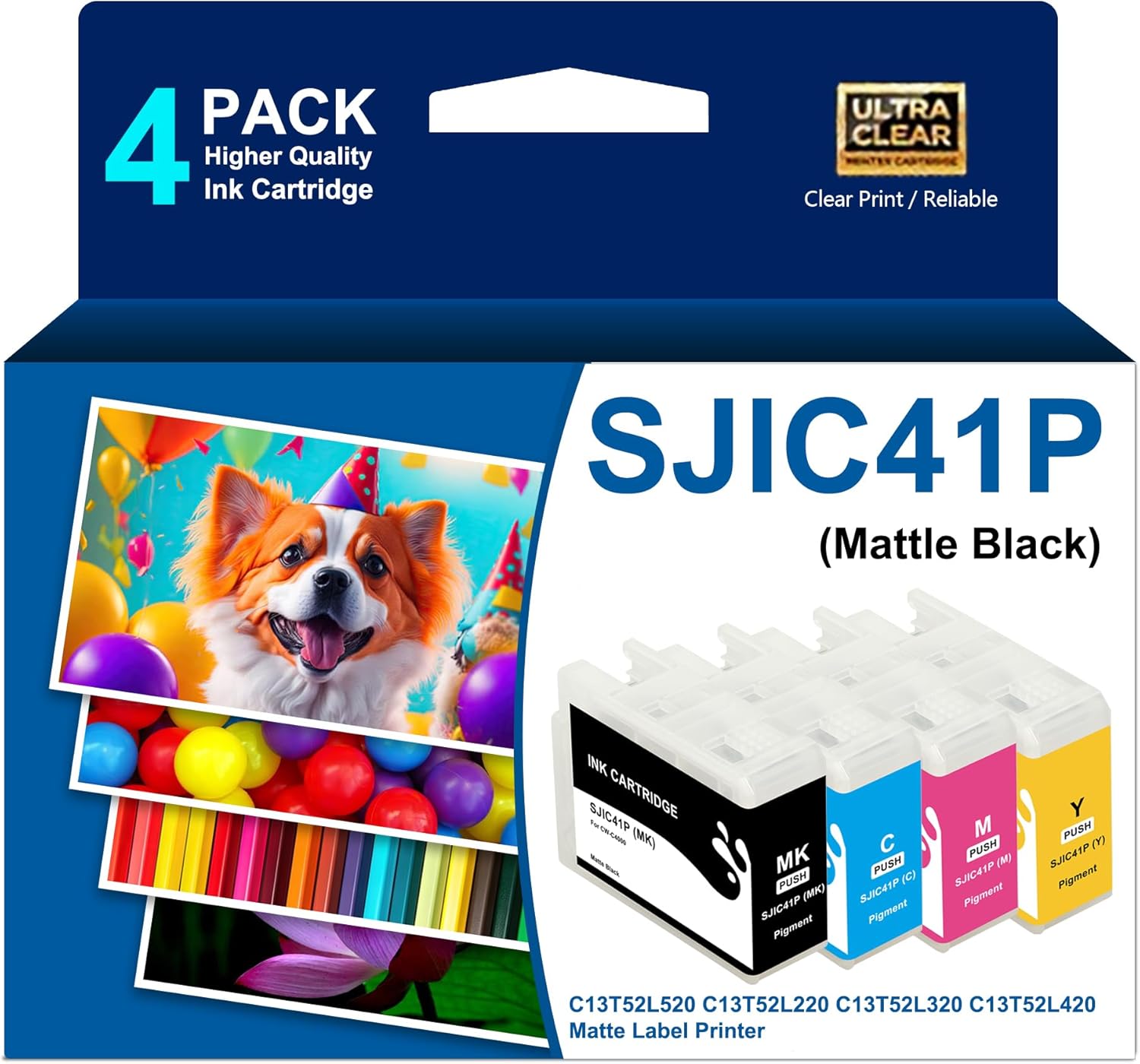 PGI-35 CLI-36 Ink Cartridges 6 Pack (4 Black, 2 Tri-Color) Compatible with Canon iP100 iP110 TR150 TR160 Printers Replacement for Canon PGI 35 CLI 36 Ink