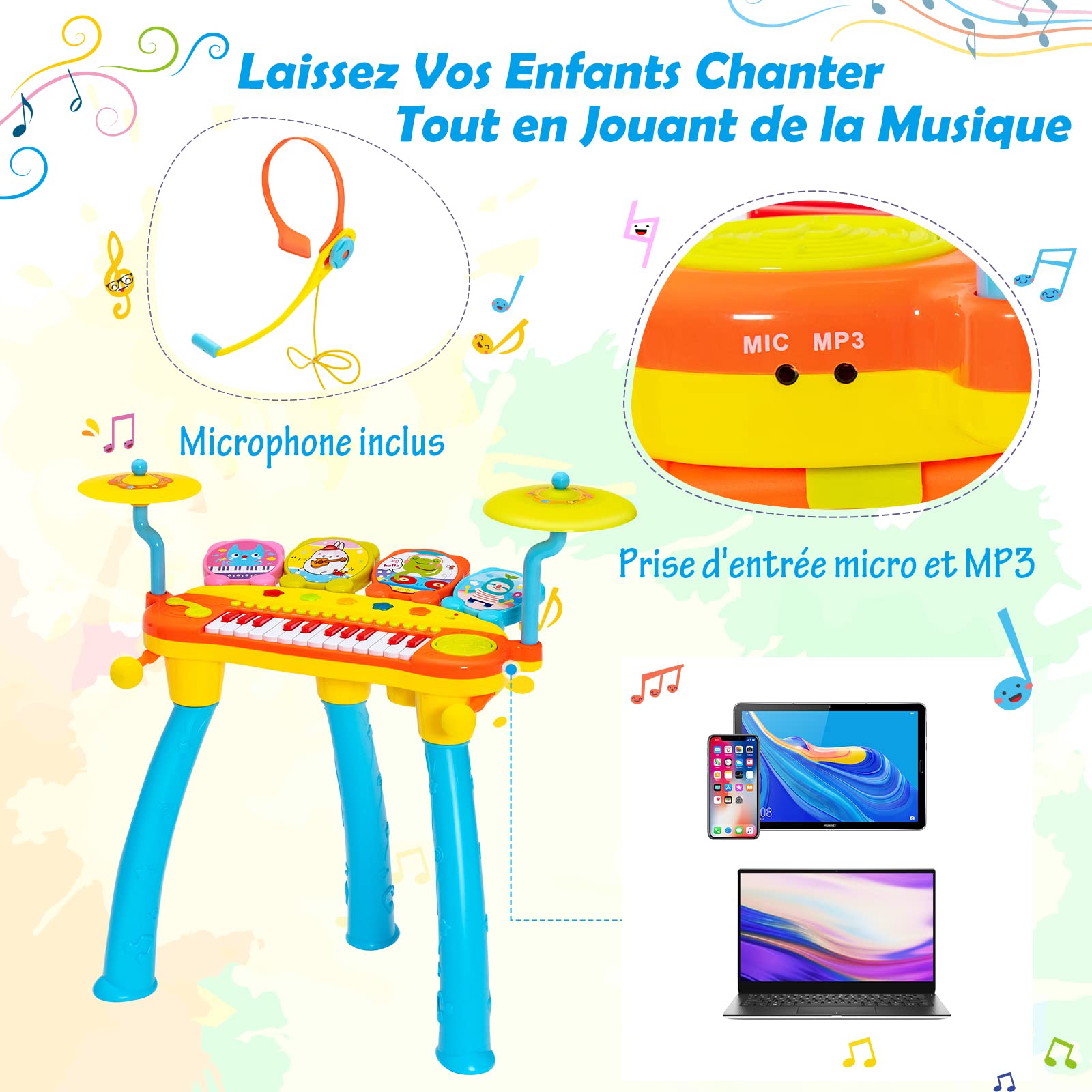 Kikuo 27pcs Instruments De Musique En Bois Pour Enfants - Kit Éveil Musical Avec Sac à Dos éveil Sensoriel Motricité Fine Musique Kikuo 27pcs Instruments De Musique En Bois Pour Enfants - Kit Éveil Musical Avec Sac à Dos éveil Sensoriel Motricité Fine Musique