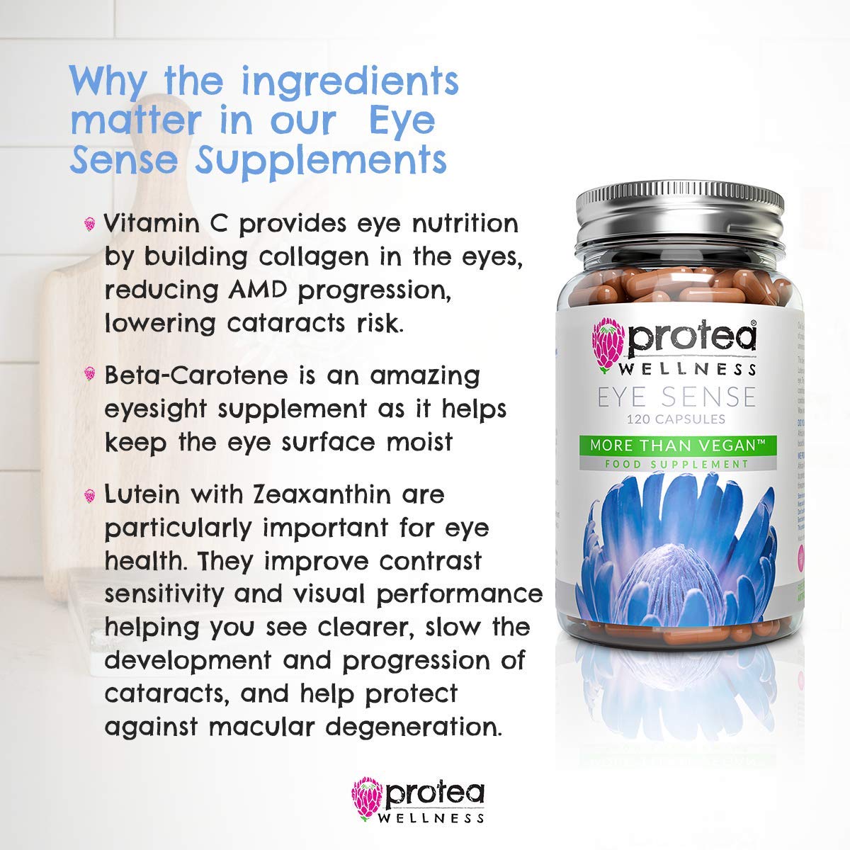 Protea Wellness Lutein and Zeaxanthin Supplement 120 Capsules Eye