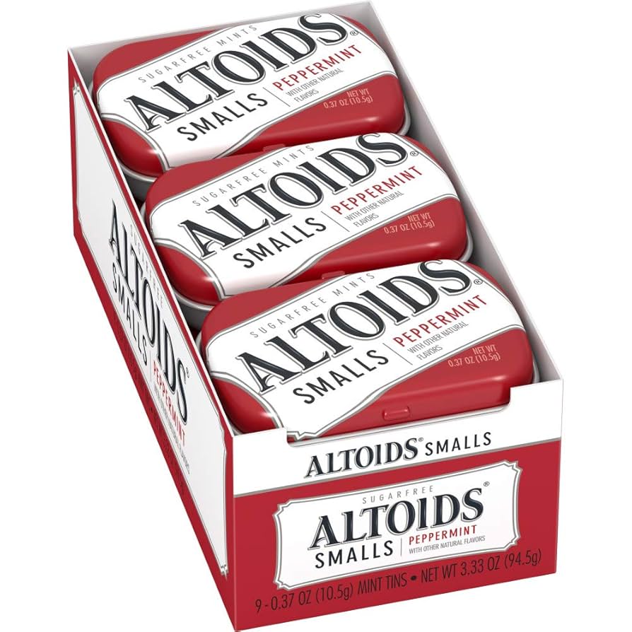 Amazon | Altoids - スモールズ、ペパーミント、9パック缶