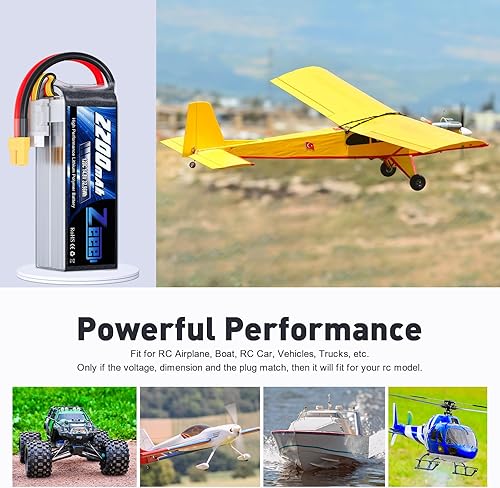 Miniatura 5 de Zeee 4S Lipo Batería 2200mAh 14.8V 120C con enchufe XT60 RC Graphene Batería para modelos RC Barco FPV Drone Quadcopter Helicóptero Avión RC Auto (2