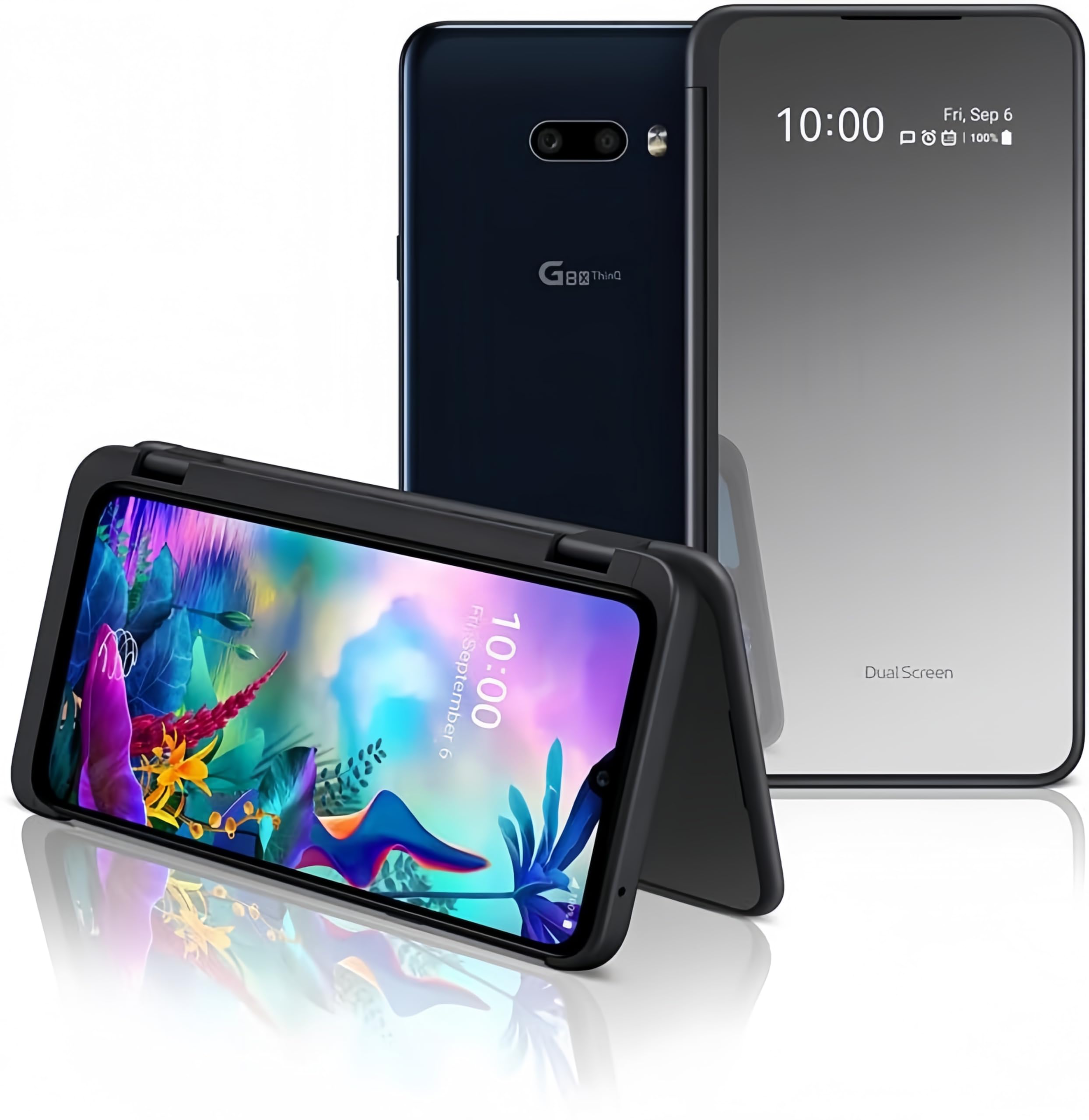 LICAEVEY Etui z Podwójnym Ekranem do Telefonu G8X ThinQ LMG850 LMG850UM G850UM1A G850UM9A, 6,4-calowy Odłączany Wyświetlacz Dodatkowy FHD z Adapterem Magnetycznym Typu C