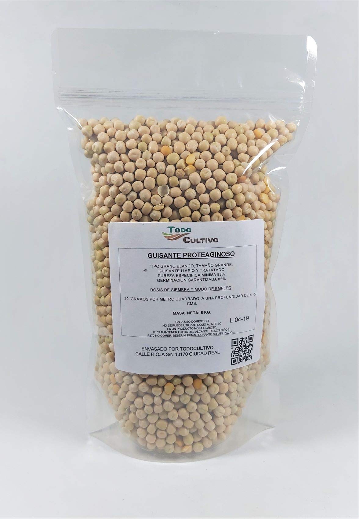 Guisante forrajero proteaginoso para sembrar. 5 Kilos. Apto para huerto o jardín.