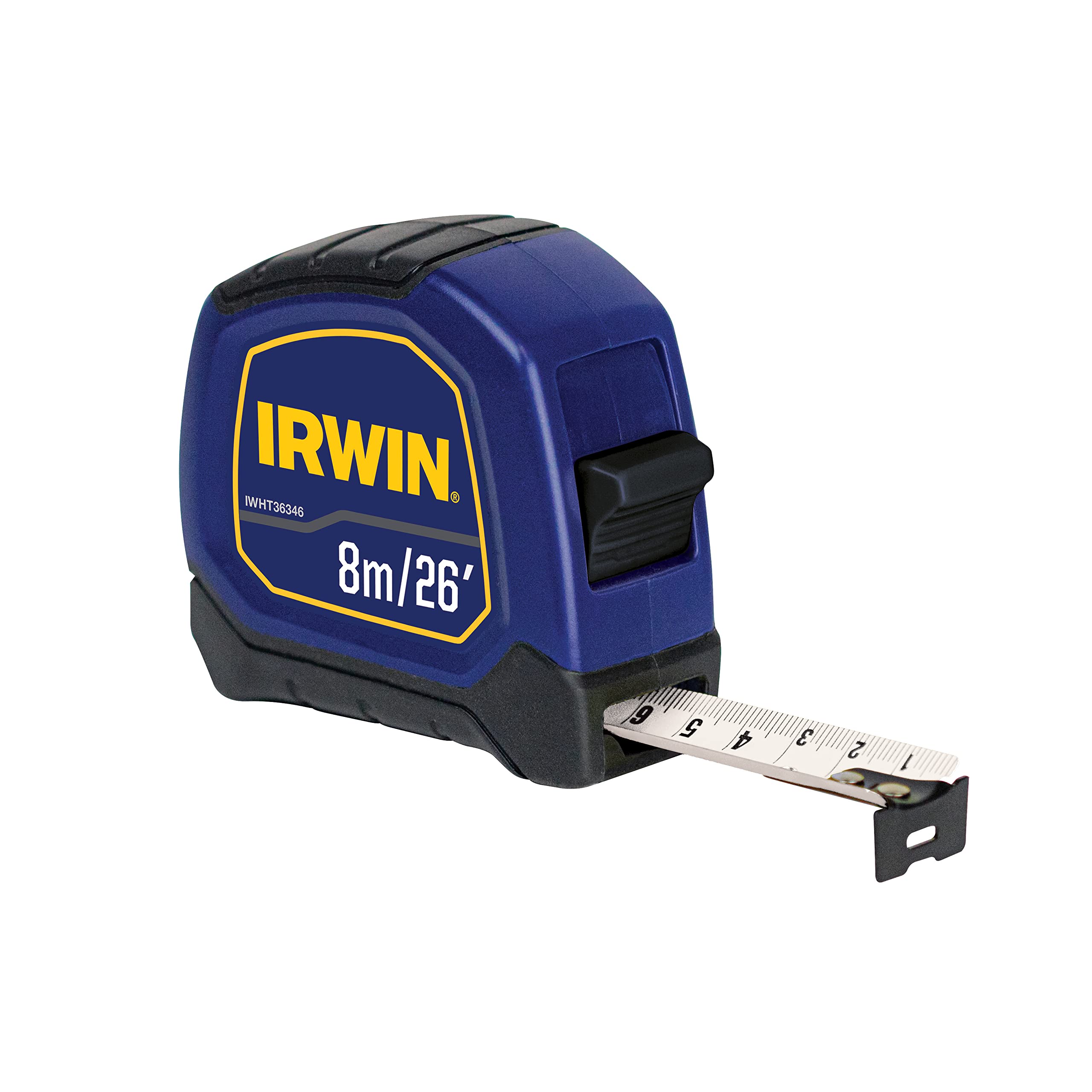 IRWIN Bi-Material Tape Measure, 26-ft Metric & Imperial (IWHT36346)