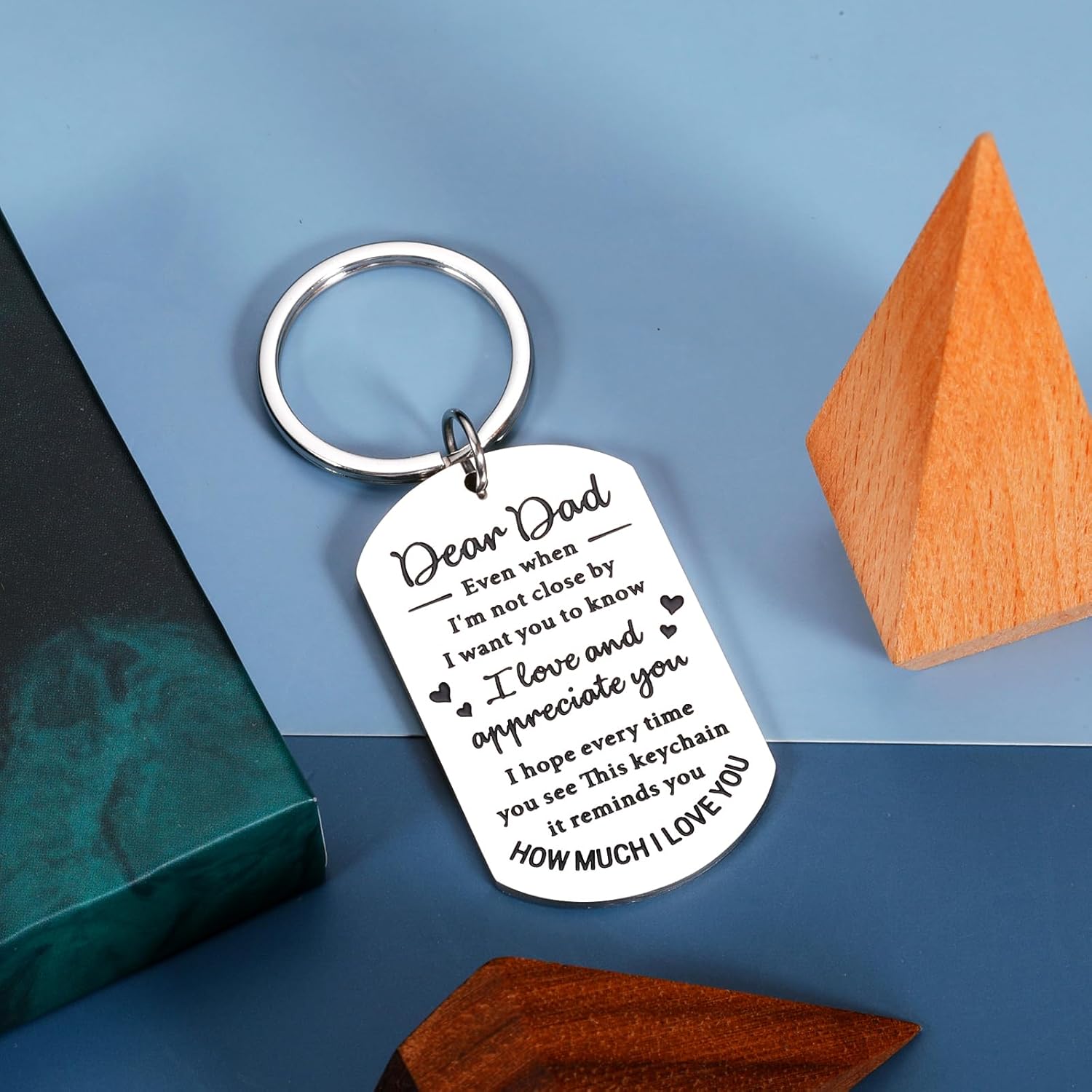 Fathers Gifts Remember I Love You Dad Gifts Keychain, Meaningful Dad Fathers Birthday Gift Ideas, Daddy Present from Daughter Son, Keychain Daddy Papa New Daddy - Image 5